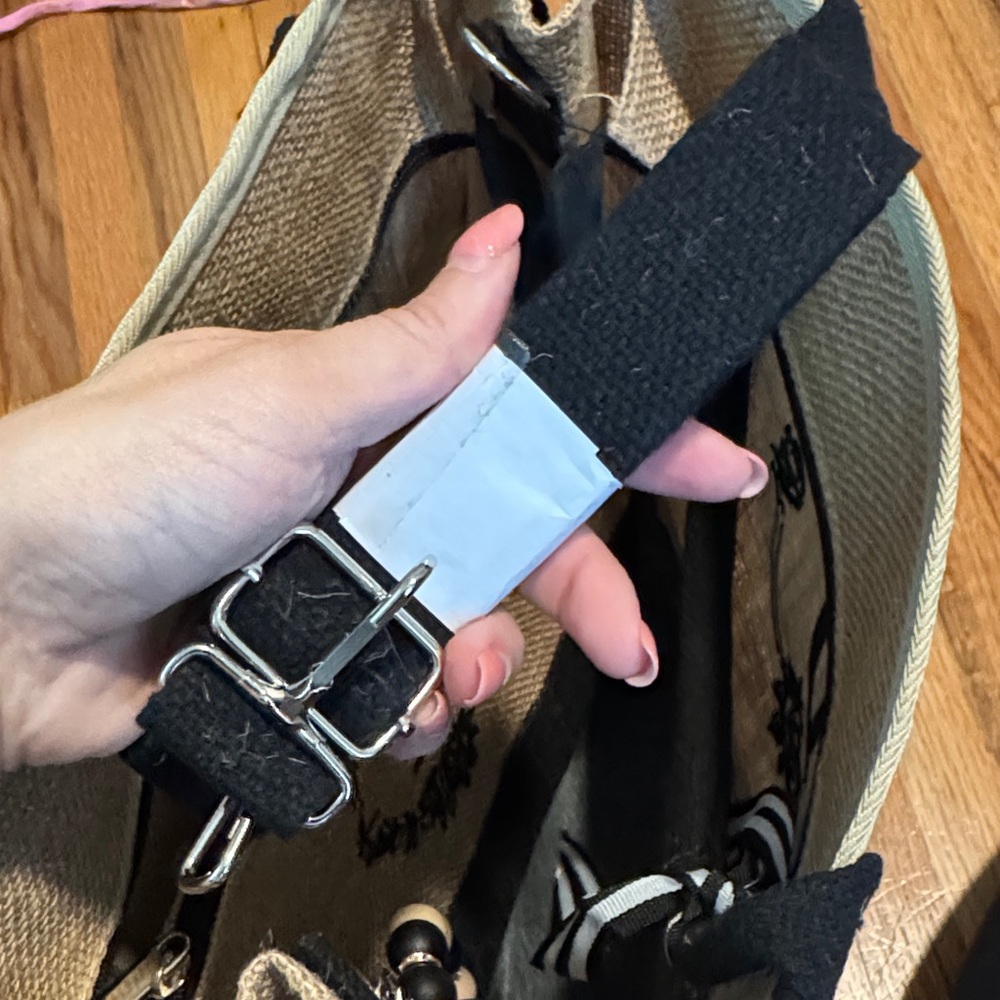 Custom Printed “D” Black and Tan Tote Bag - Picture 5 of 6